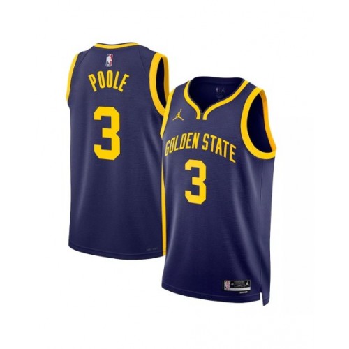 Camiseta Jordan Poole #3 de los Golden State Warriors para hombre, edición especial, azul marino, 22/23, Swingman