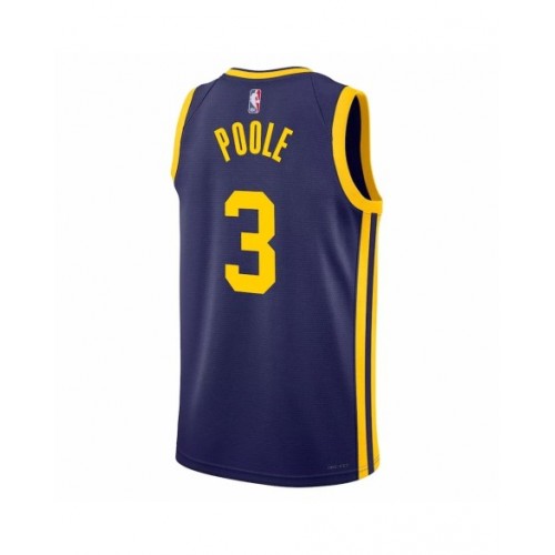 Camiseta Jordan Poole #3 de los Golden State Warriors para hombre, edición especial, azul marino, 22/23, Swingman