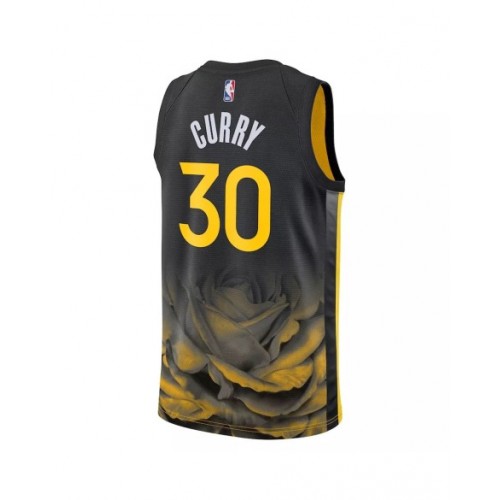 Camiseta Nike negra Swingman 2022/23 de Stephen Curry #30 de los Golden State Warriors para hombre - Edición City