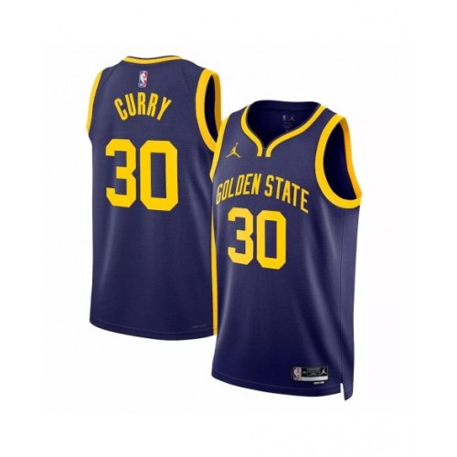 Camiseta de hombre Golden State Warriors Stephen Curry #30 Jordan Brand azul Swingman 2022/23 - Edición Statement