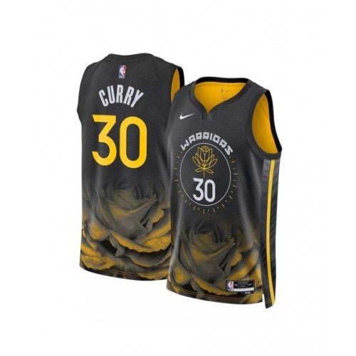 Camiseta Nike negra Swingman 2022/23 de Stephen Curry #30 de los Golden State Warriors para hombre - Edición City