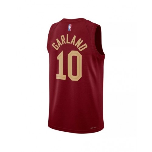 Camiseta Nike Swingman Darius Garland #10 de los Cleveland Cavaliers para hombre, edición Icon, color vino 2022/23