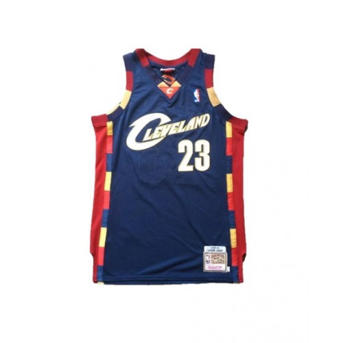 Camiseta de la NBA para hombre Mitchell & Ness James #23 Cleveland Cavaliers azul marino 2008/09 Swingman