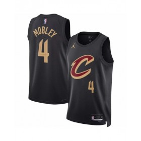 Camiseta de hombre Cleveland Cavaliers Evan Mobley #4 Jordan Brand Swingman negra 2022/23 - Edición Statement