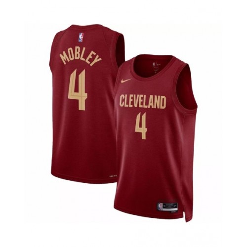 Camiseta Nike de Evan Mobley #4 de los Cleveland Cavaliers para hombre, color vino 2022/23, edición Icon