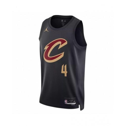 Camiseta de hombre Cleveland Cavaliers Evan Mobley #4 Jordan Brand Swingman negra 2022/23 - Edición Statement