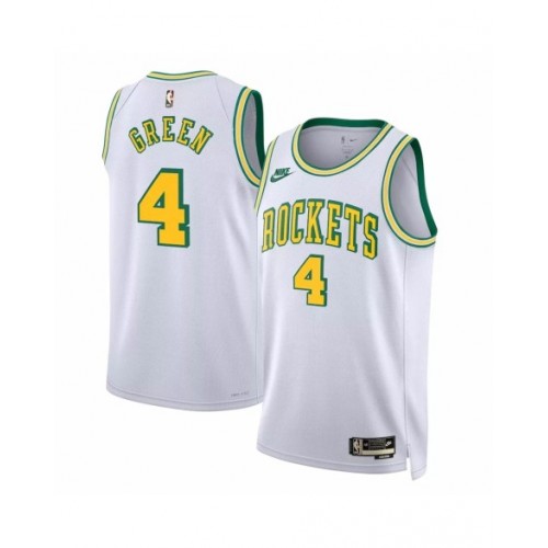 Camiseta Nike Swingman Jalen Green #4 de los Houston Rockets para hombre, edición clásica, color blanco 2022/23