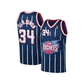 Camiseta de la NBA Mitchell & Ness Swingman azul marino Hakeem Olajuwon #34 de los Houston Rockets para hombre