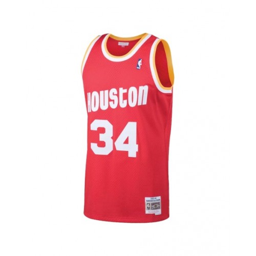 Camiseta de la NBA para hombre de Mitchell & Ness Hakeem Olajuwon #34 Houston Rockets 1993/94 Swingman en rojo