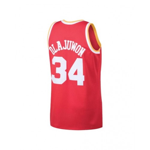 Camiseta de la NBA para hombre de Mitchell & Ness Hakeem Olajuwon #34 Houston Rockets 1993/94 Swingman en rojo