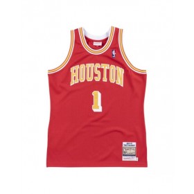 Camiseta de la NBA para hombre Tracy McGrady #1 Mitchell & Ness de los Houston Rockets, color rojo, 2004/05, Swingman