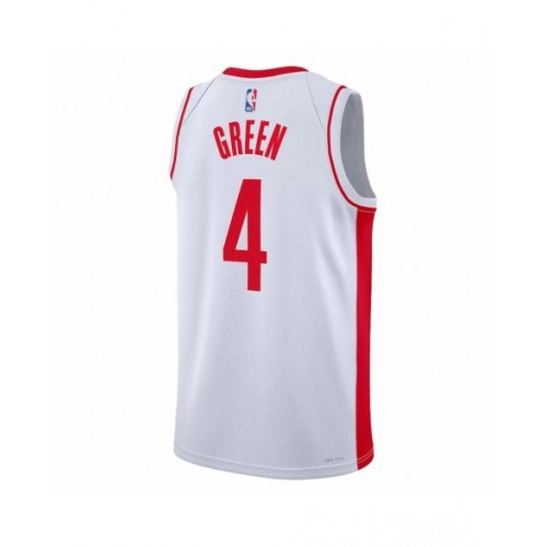 Camiseta Nike blanca Swingman 2022/23 de los Houston Rockets Jalen Green #4 para hombre - Edición de la asociación