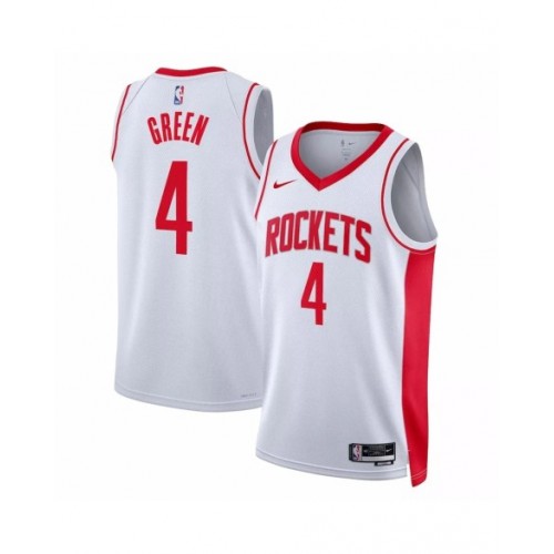 Camiseta Nike blanca Swingman 2022/23 de los Houston Rockets Jalen Green #4 para hombre - Edición de la asociación