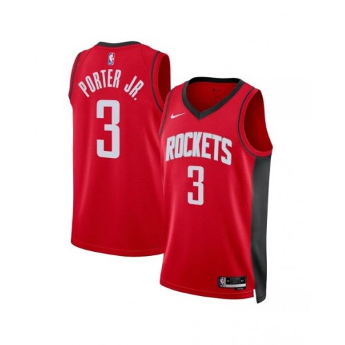 Camiseta Nike roja Swingman 2022/23 de Kevin Porter Jr. #3 de los Houston Rockets para hombre - Edición Icon