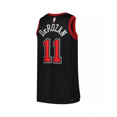 Camiseta de hombre Chicago Bulls DeMar DeRozan #11 Jordan Brand Swingman negra 2022/23 - Edición Statement