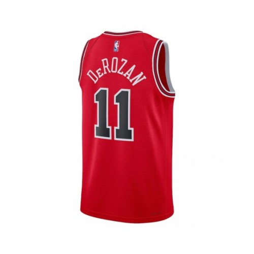 Camiseta Nike Swingman n.º 11 de DeMar DeRozan de los Chicago Bulls para hombre, edición Icon, color rojo 2022/23