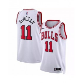 Camiseta Nike Swingman n.º 11 de DeMar DeRozan de los Chicago Bulls para hombre, edición de la asociación, color blanco 2022/23