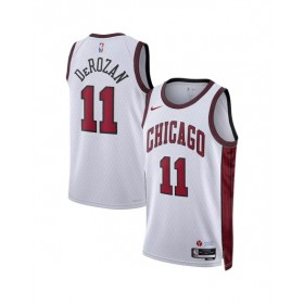 Camiseta Nike Swingman n.º 11 de DeMar DeRozan de los Chicago Bulls para hombre, edición City, color blanco 2022/23