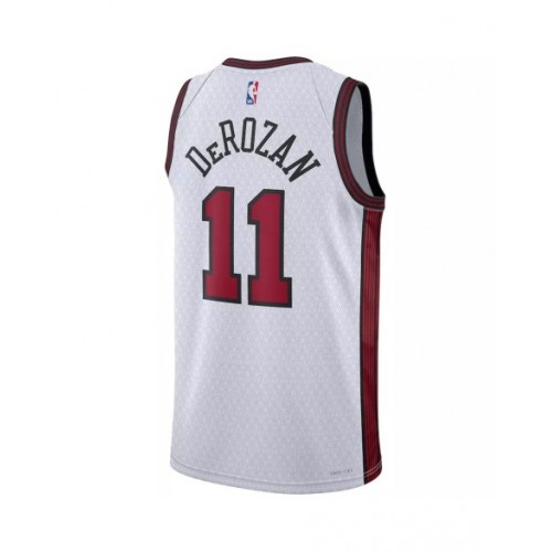 Camiseta Nike Swingman n.º 11 de DeMar DeRozan de los Chicago Bulls para hombre, edición City, color blanco 2022/23