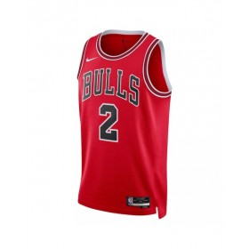 Camiseta Nike roja Swingman 22/23 de Lonzo Ball #2 de los Chicago Bulls para hombre - Edición Icon