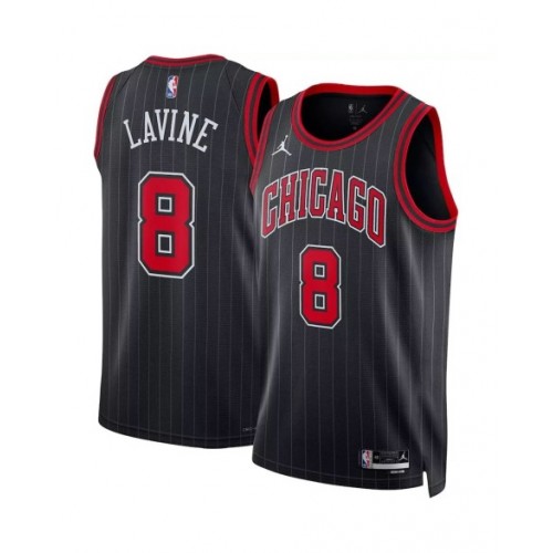 Camiseta de hombre Chicago Bulls Zach LaVine #8 Jordan Brand Swingman negra 22/23 - Edición Statement