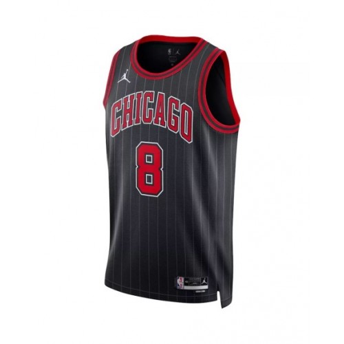 Camiseta de hombre Chicago Bulls Zach LaVine #8 Jordan Brand Swingman negra 22/23 - Edición Statement