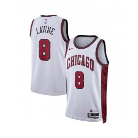 Camiseta Nike Swingman 22/23 de los Chicago Bulls de Zach LaVine #8 para hombre, edición City, color blanco