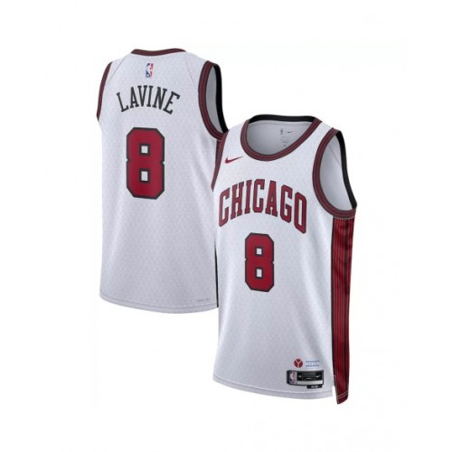 Camiseta Nike Swingman 22/23 de los Chicago Bulls de Zach LaVine #8 para hombre, edición City, color blanco