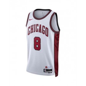 Camiseta Nike Swingman 22/23 de los Chicago Bulls de Zach LaVine #8 para hombre, edición City, color blanco