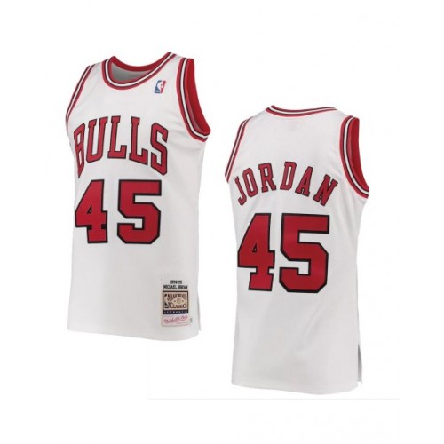 Camiseta de la NBA para hombre Jordan #45 de los Chicago Bulls de Mitchell & Ness, color blanco, 1994/95, Swingman