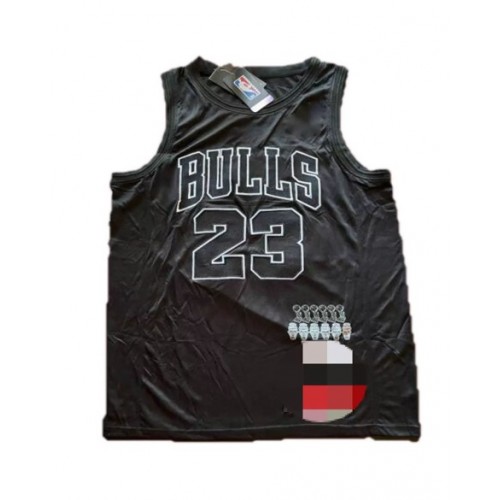 Camiseta negra Michael Jordan #23 de los Chicago Bulls para hombre - Edición especial MVP