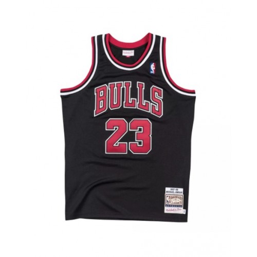 Camiseta de jugador de los Chicago Bulls Michael Jordan #23 Mitchell & Ness Hardwood Classics 1997-98 para hombre, color negro