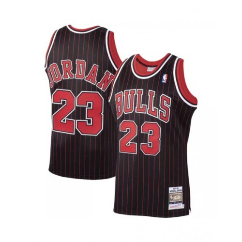 Camiseta de hombre Michael Jordan #23 de los Chicago Bulls Mitchell & Ness Hardwood Classics negra 1995-96