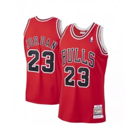 Camiseta de jugador de los Chicago Bulls Michael Jordan #23 Mitchell & Ness Hardwood Classics roja 1997-98 para hombre