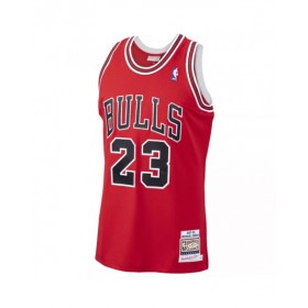 Camiseta de jugador de los Chicago Bulls Michael Jordan #23 Mitchell & Ness Hardwood Classics roja 1997-98 para hombre