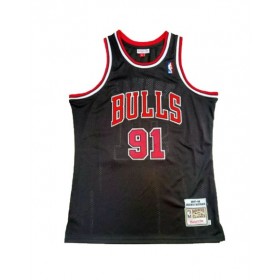 Camiseta de la NBA para hombre Mitchell & Ness Rodman #91 Chicago Bulls 1997/98 Swingman en color negro