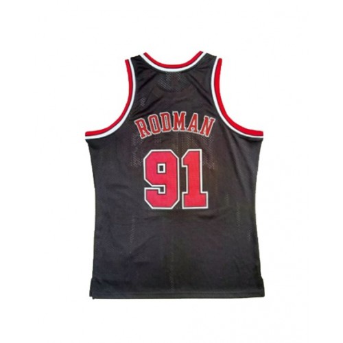 Camiseta de la NBA para hombre Mitchell & Ness Rodman #91 Chicago Bulls 1997/98 Swingman en color negro