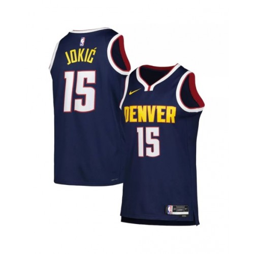 Camiseta Nike azul marino Swingman Nikola Jokic #15 de los Denver Nuggets 2022/23 para hombre - Edición Icon