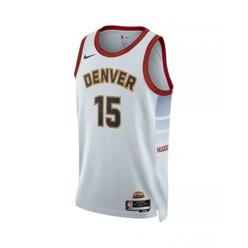 Camiseta Nike Swingman n.º 15 de Nikola Jokic de los Denver Nuggets para hombre, edición City, color blanco 22/23