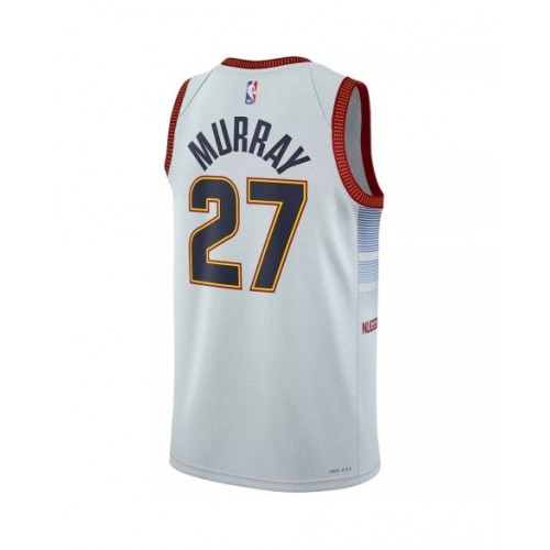 Camiseta Nike Swingman 22/23 de los Denver Nuggets Jamal Murray #27 para hombre, edición City, color blanco