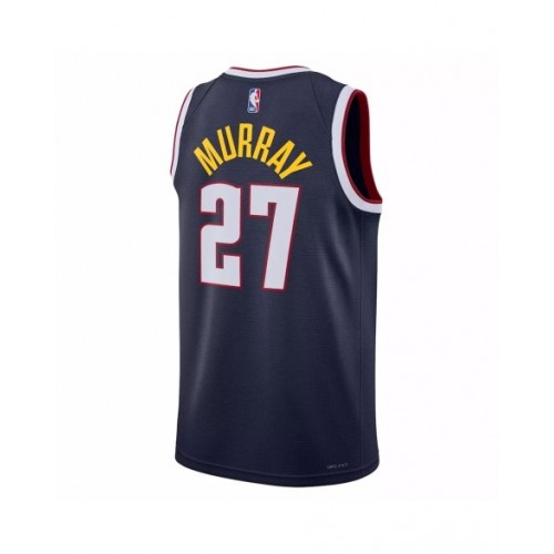 Camiseta Nike azul marino Swingman n.º 27 Jamal Murray 2022/23 de los Denver Nuggets para hombre - Edición Icon