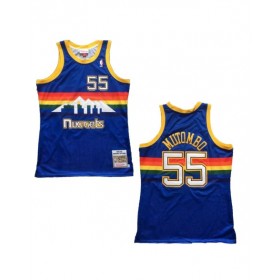 Camiseta Denver Nuggets Mutombo #55 Mitchell & Ness Azul 1991/92 Swingman NBA Hombre