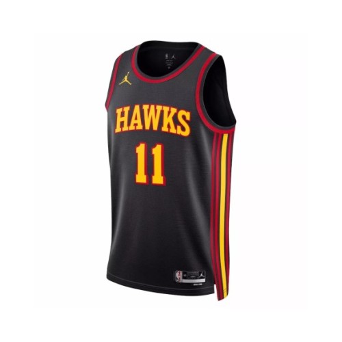 Camiseta Swingman de la edición Statement 2022/23 de Trae Young #11 de los Atlanta Hawks para hombre de Jordan Brand, color negro