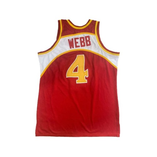 Camiseta de la NBA para hombre Mitchell & Ness Webb #4 de los Atlanta Hawks, color rojo, 1986/87, Swingman