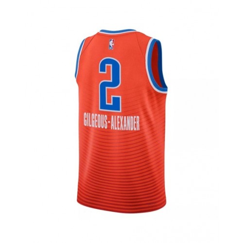 Camiseta de hombre Jordan Brand Shai Gilgeous-Alexander #2 de Oklahoma City Thunder en naranja 2022/23 Swingman - Edición Statement