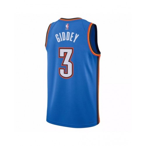 Camiseta Nike azul 2022/23 Swingman Josh Giddey #3 de Oklahoma City Thunder para hombre - Edición Icon