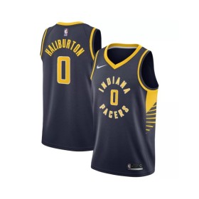 Camiseta Nike azul marino Swingman Tyrese Haliburton #0 de los Indiana Pacers 2022/23 para hombre - Icon Edition