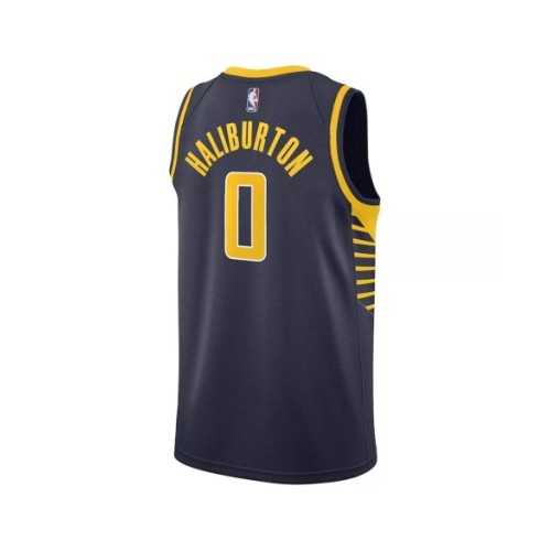 Camiseta Nike azul marino Swingman Tyrese Haliburton #0 de los Indiana Pacers 2022/23 para hombre - Icon Edition