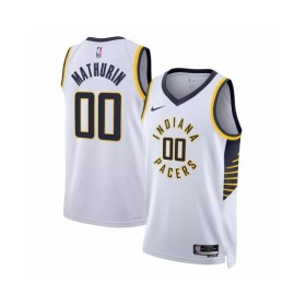 Camiseta Nike Swingman Bennedict Mathurin #00 de los Indiana Pacers para hombre, edición de la asociación, color blanco 2022/23