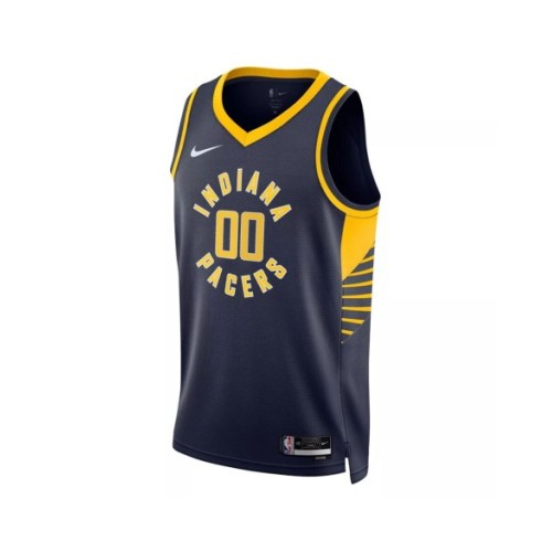 Camiseta Nike azul marino Swingman Bennedict Mathurin #00 de los Indiana Pacers 2022/23 para hombre - Edición Icon